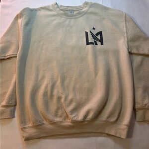 LA Logo Cream Crewneck Sweater